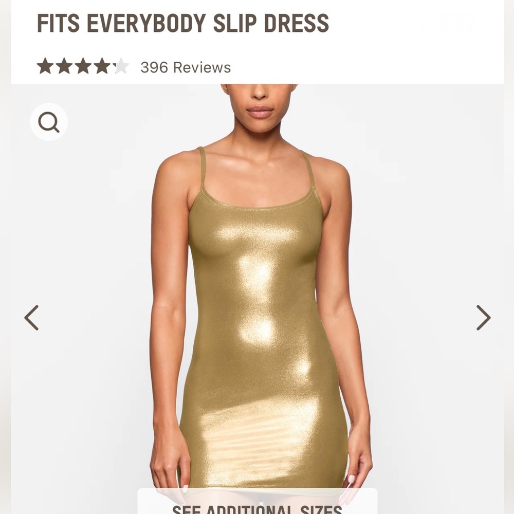SKIMS limited edition gold Fits Every Body dress. NWT!